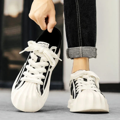 Casual Trendy Summer Shell Head Men's Shoes Breathable Niche Design Sensibility Sports White Trendy Shoes Rubber Outsole