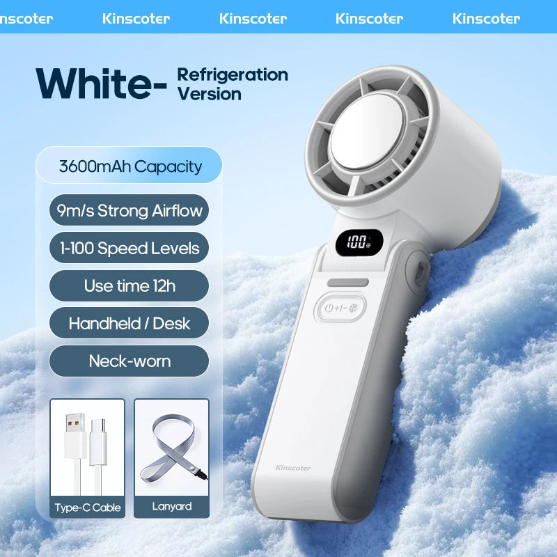 Hand Fan - Ultra Power Pocket Fan, Unique Sleek Design, Mini Handheld Fan with 5 Speeds, Lanyard, USB Rechargeable Portable Fan for Travel,Women,Men, Mini Fan Game Changer
