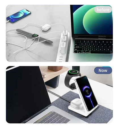 3 in 1 Travel Wireless Charger For Samsung Galaxy S23 S22 Watch 6 pro/5/4/3 Active 1 2 Buds 2 Pro Plus Fast Charging Station